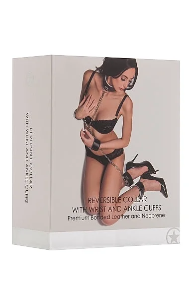 Reversible Collar Wrist & Ankle Cuffs - White