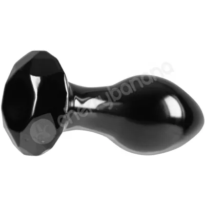 Crystal Gem Black Glass 2 8 Butt Plug
