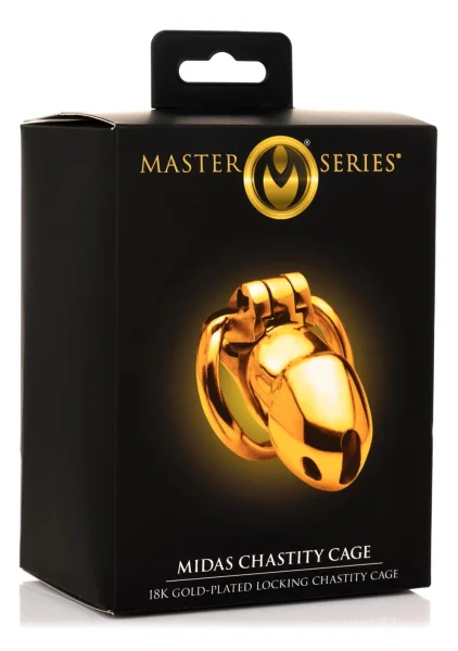 Master Series Midas Gold Plated Chastity Cage