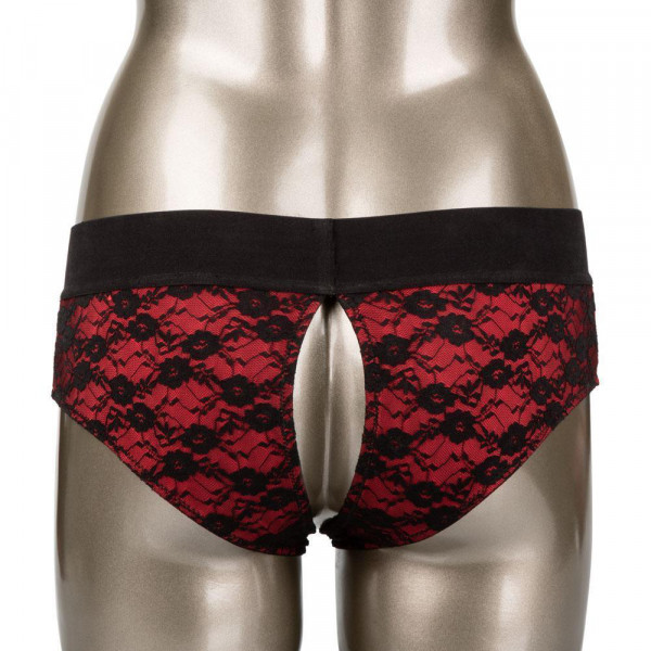 Scandal Crotchless Pegging Panty Set with Dildo - Small/Medium