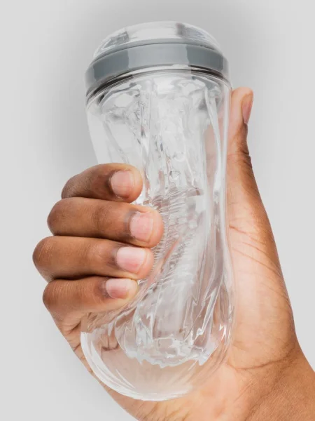 Lovehoney Heads Up Clear Textured Stroker Cup