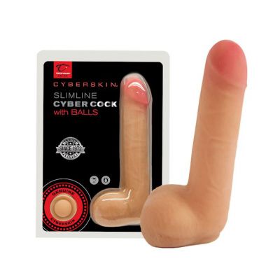 Cyberskin Slimline Cybercock With Balls