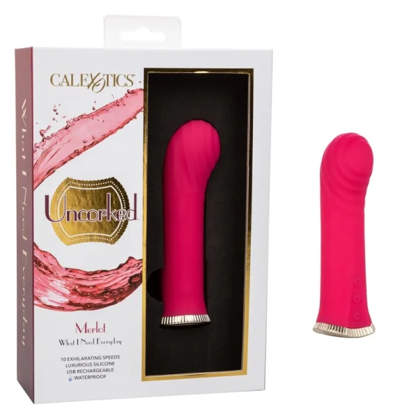 Uncorked Merlot Waterproof Rechargeable Silicone Vibrator By CalExotics