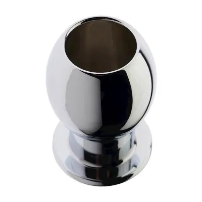 Kink Range Small Alloy Enema Ball 2 9 Inch Silver