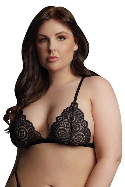 Black Magic Lace Velvet Lingerie Set