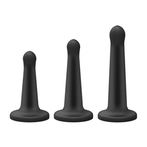 Doc Johnson Vac-U-Lock Silicone Pegging Set - Black