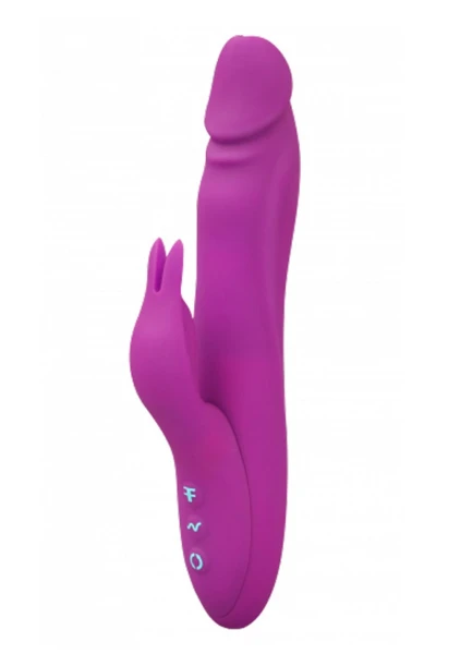 Booster Rabbit Rechargeable Silicone Rotating Dual-Stim Vibrator By FemmeFunn - Pink