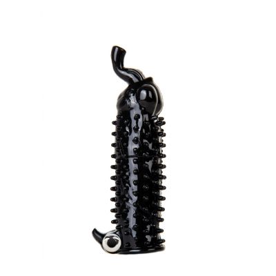 Elephant Vibrating Penis Extension Black Penis Sleeve