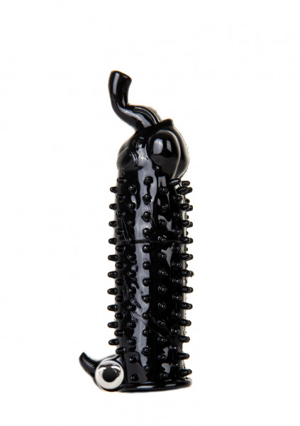 Elephant Vibrating Penis Extension - Black Penis Sleeve