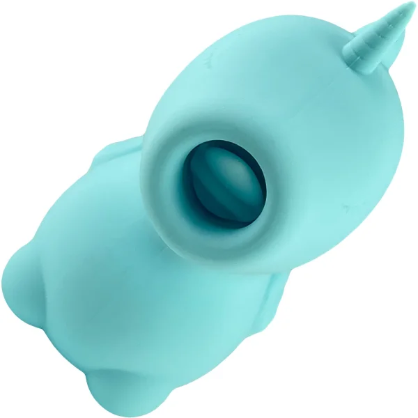 Unihorn Mount 'N Peak Pointed Flicking Silicone Clitoral Vibrator - Blue