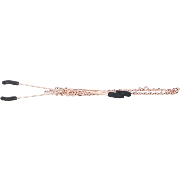 Bound Adjustable DC3 Tweezer Nipple Clamps by NS Novelties - Rose Gold