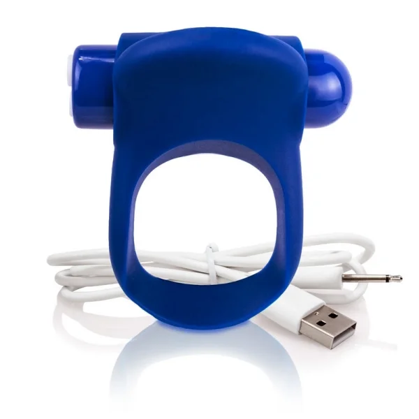Charged You-Turn Plus Vibrating Silicone Cock Ring By Screaming O - Blueberry