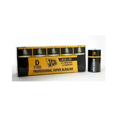Jcb D Size Industrial Alkaline 15v Box Of 10