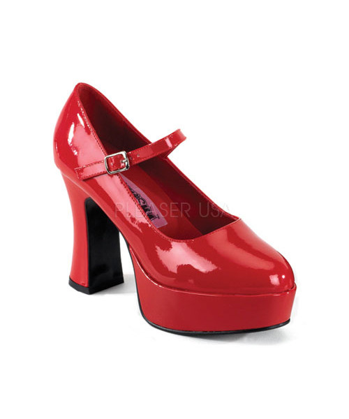 MARYJANE-50 - 4" Heel Chunky Heel Mary Jane P/F Pump — image 5 of 8