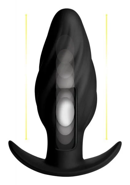 Kinetic Thumping 7X Swirled Anal Plug Black — image 5 of 8