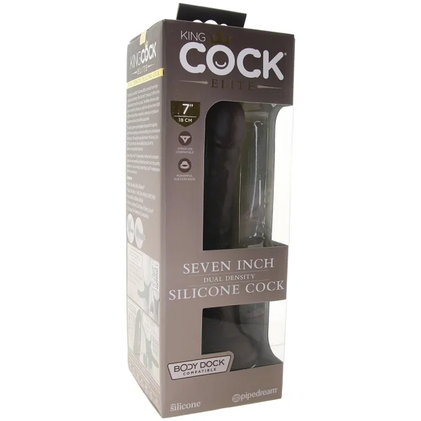 Pipedream Products King Cock Elite 7” Silicone Cock Brown