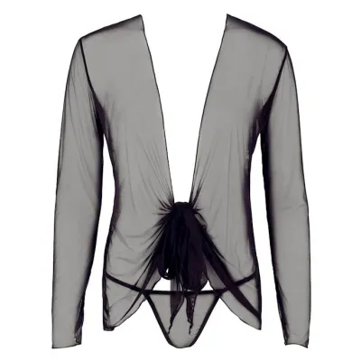 Candice Tie Front Shirt Black S m