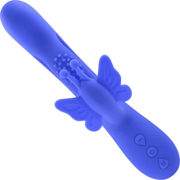 Butterfly Dreams Rechargeable Waterproof  Silicone Dual Stimulating Vibrator By Evolved Novelties
