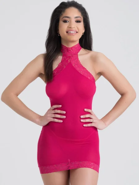 Lovehoney Pink Halterneck Mini Dress