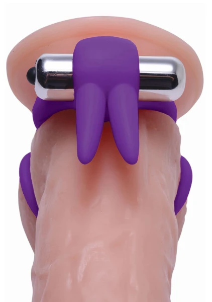 Throbbin Hopper Cock and Ball Ring with Vibrating Clit Stimulator