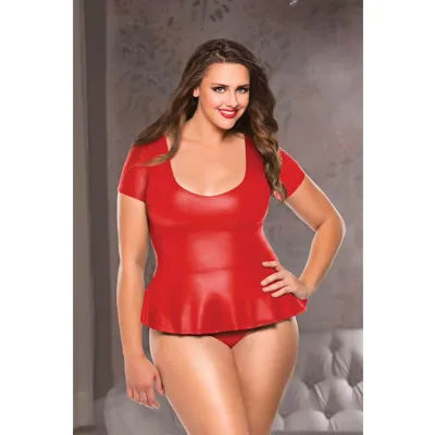Kitten Corset Flirty Black Red Osx