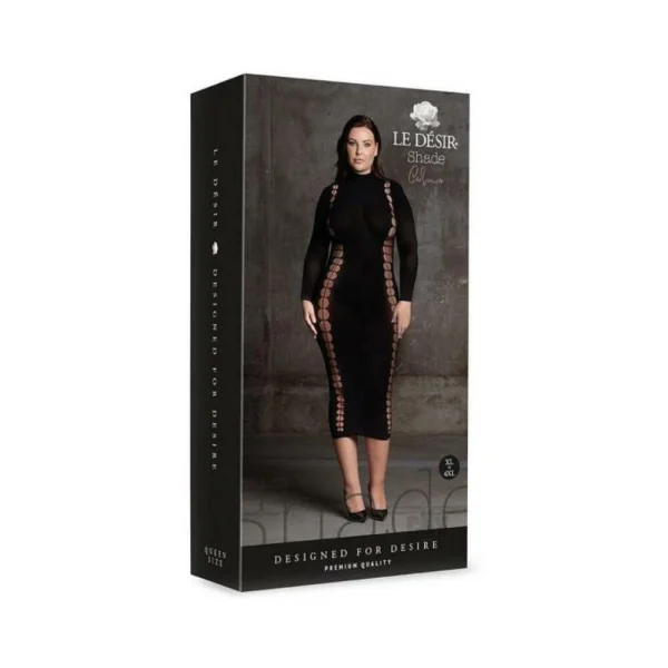 Club Wear: Shots Le Desir Shade Carme Xi Dress With Turtleneck Black Queen Size