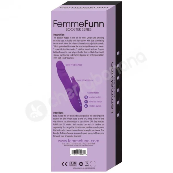 Femme Fun Purple Booster Powerful Rabbit Vibrator
