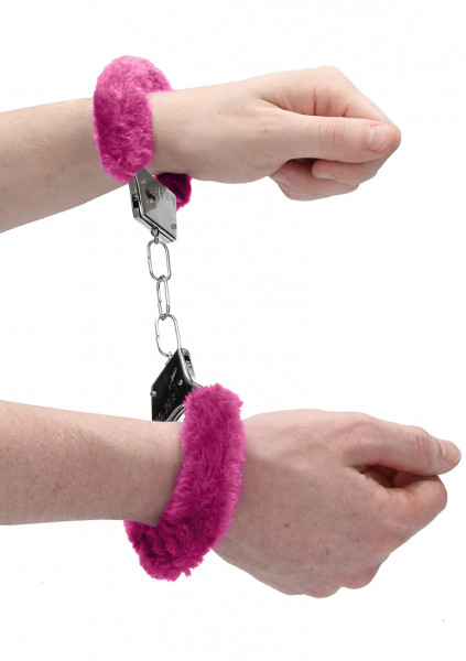 Beginner's Handcuffs Furry - Pink - Bondage Handcuffs