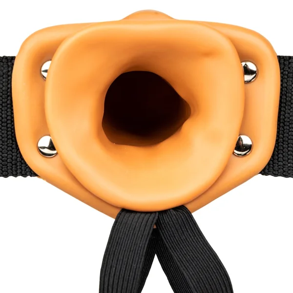 Real Rock Hollow Vibrating 10 Inch Strap-On
