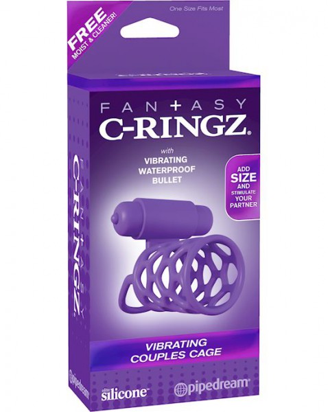 Fantasy C-Ringz Thick Dick Silicone Vibrating Cage