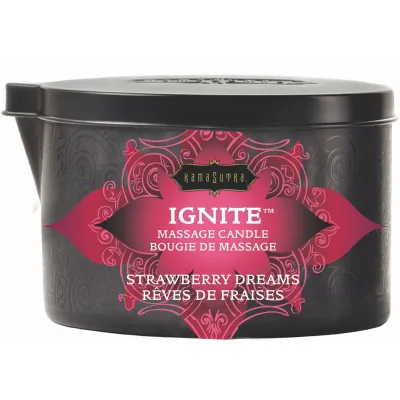 Ignite Strawberry Dreams Massage Candle 6 Oz