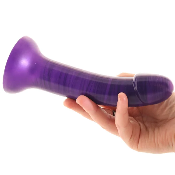 Strap U G-Tastic Silicone 7" G-Spot Dildo With Suction Cup Base - Metallic Purple
