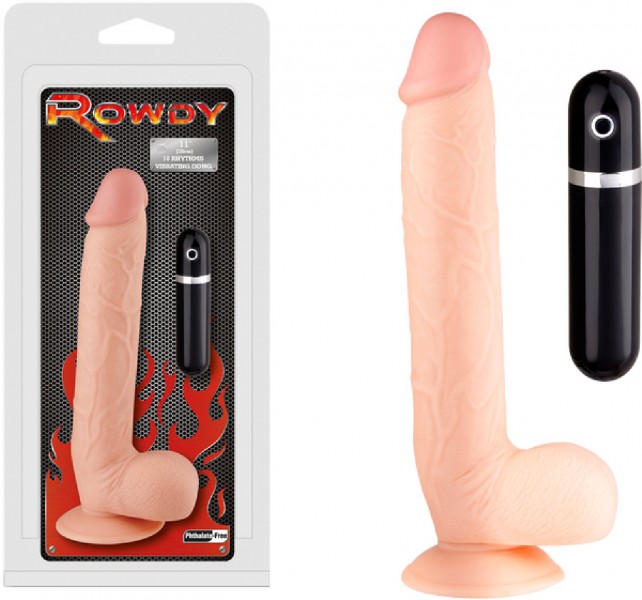 11" Vibrating Dong (Flesh)