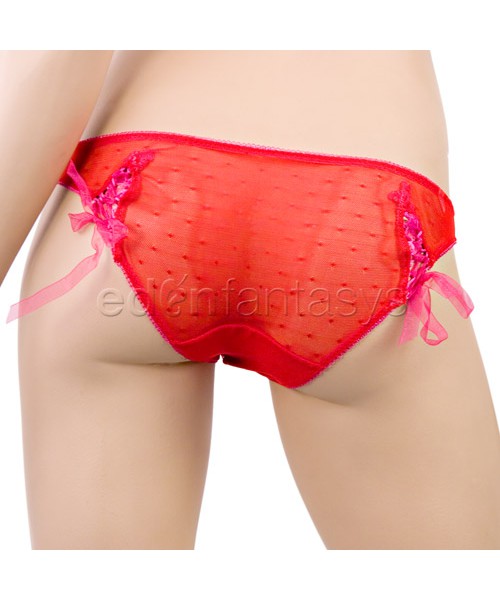 Lace-up bra and panty