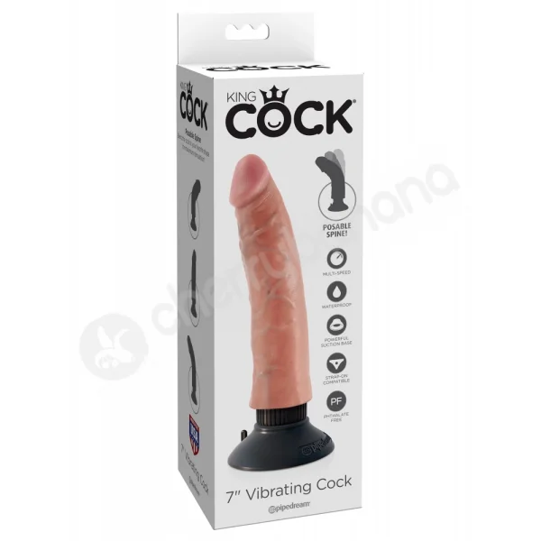King Cock Flesh 7'' Vibrating Cock