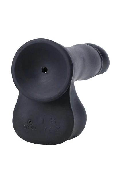 Fort Troff Piston Thruster Rechargeable Silicone Mini Fuck Machine Dildo With Balls & Remote - Black