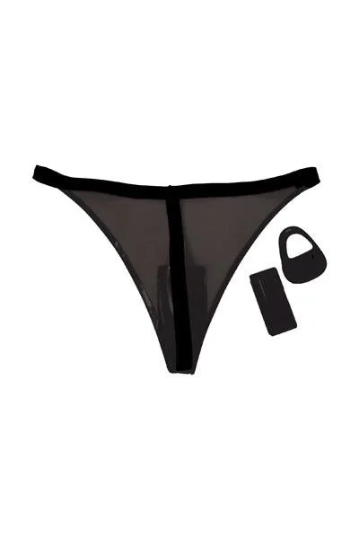 Menagerie Vibrating Panty Black O/S