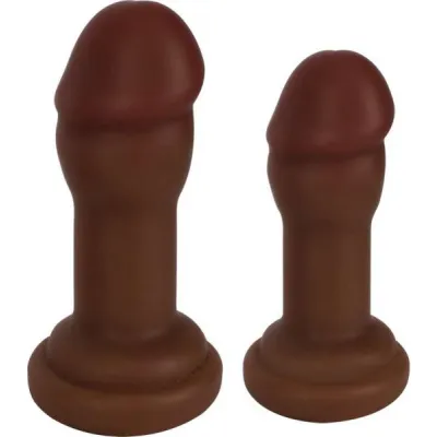 Jock Anal Plug Duo 2 Piece Set Chocolate Brown
