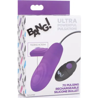 BG 7X Pulsing Rechargeable Bullet Purple