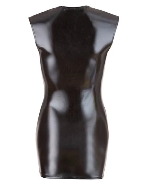 Wetlook Dress With 2-way Zip - Medium