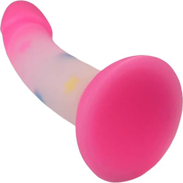 Stardust Star Fuck 7" Silicone Suction Cup Dildo - Pink & White