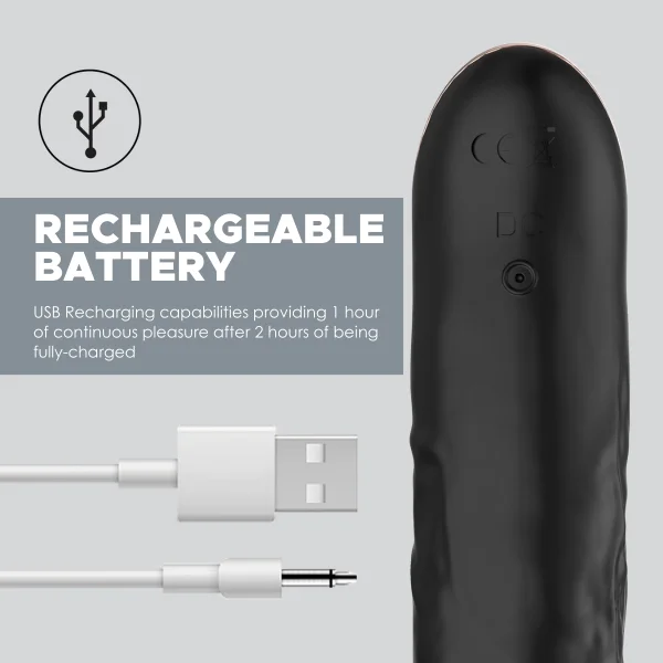 Bato Plus Veined Thrusting & Vibrating Rabbit Machine