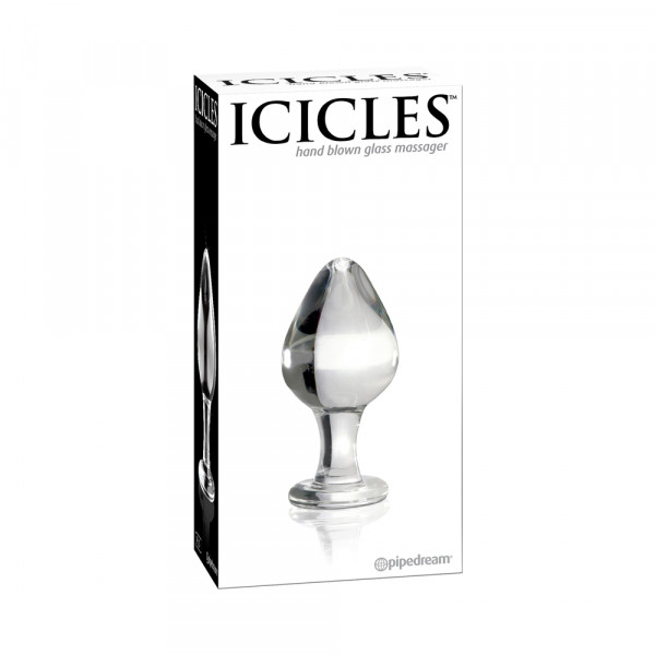 Icicles No 25 Glass Anal Plug Clear