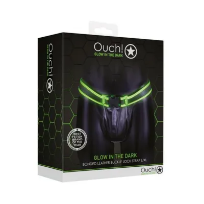 Ouch Glow Buckle Jock Strap Glow In The Dark Green L xl
