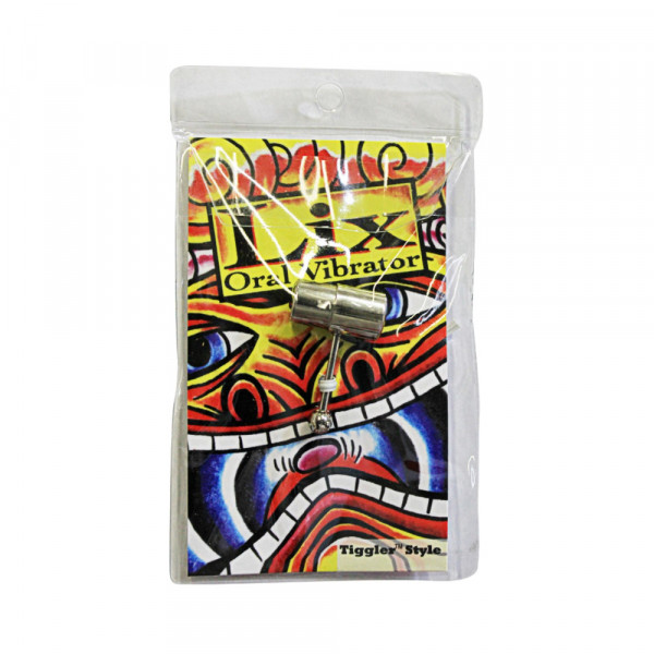 Lix Vibrating Tounge Ring Pierced Black/blue (stainless Steel)