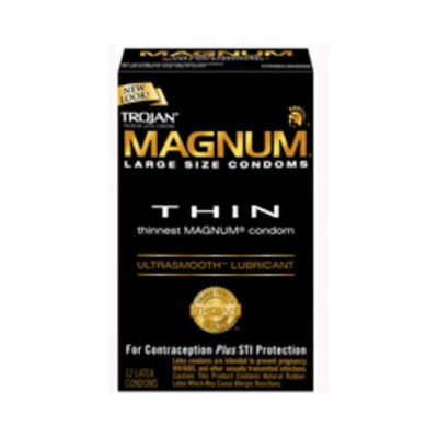 Trojan Magnum Thin Large Size Condoms With Ultrasmooth Lubricant