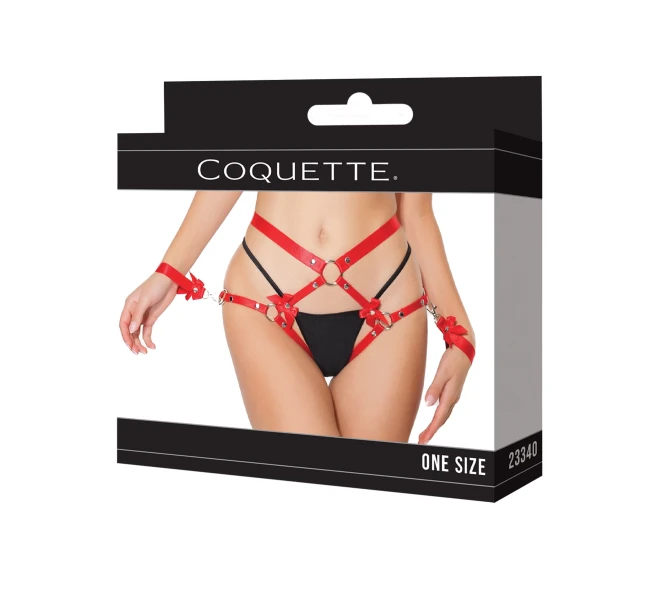 Red Bow Thigh Harness & Cuff Set — image 6 of 7
