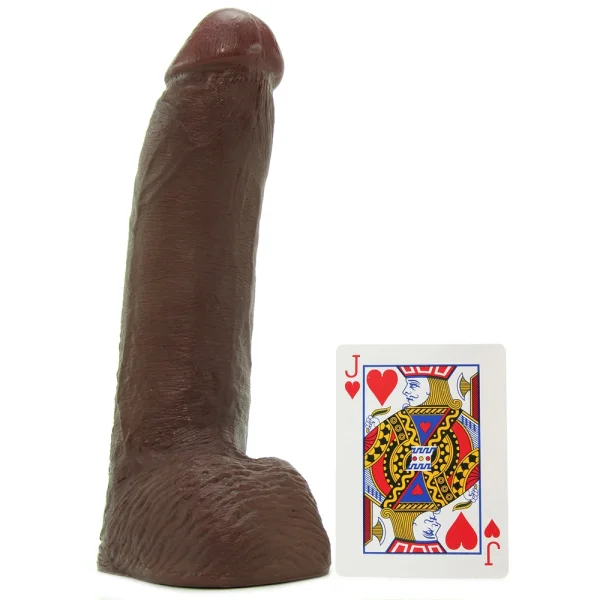 King Cock 9" Squirting Cock With Balls - Chocolate