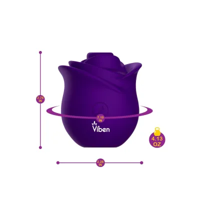 Zen Rose Violet Handheld Rose Clitoral and Nipple Stimulator Presale Only