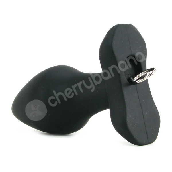 Velvet Plush Black Silicone Fulfiller Butt Plug